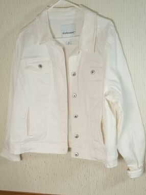 Studio Park White Classic Denim Jacket - Women, Summer, Beach,